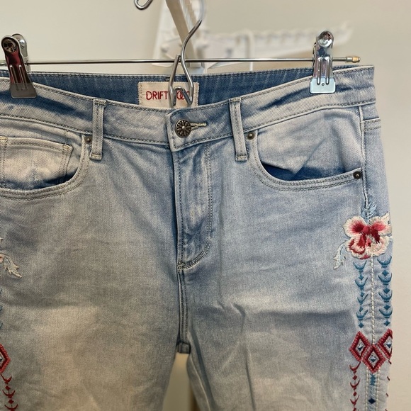 DRIFTWOOD Light Blue Embroidered Jeans - Picture 3 of 5